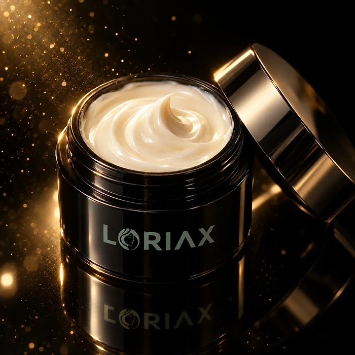Geöffneter Loriax Tiegel mit Creme